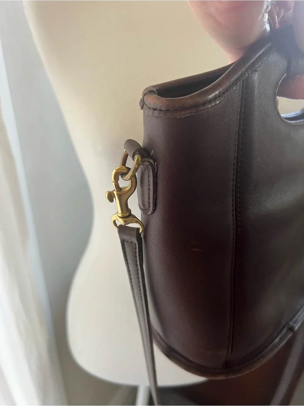 Vintage Coach Brown Leather Mini Purse (Style #9993)